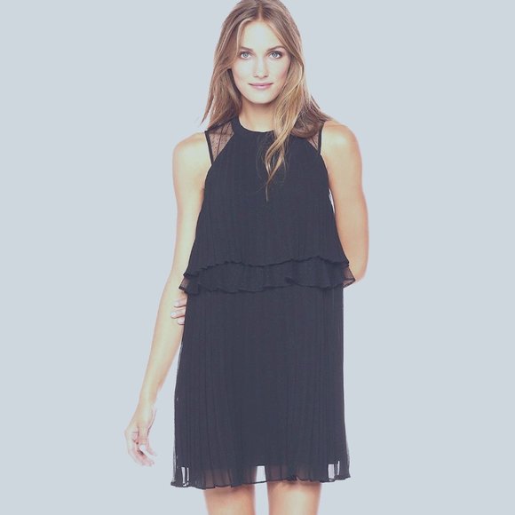 BCBGeneration Dresses & Skirts - BCBG Women's Sleeveless Tiered Pleated Dress in Black, Size XS